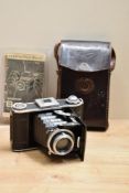 A Voightlander Bessa folding camera with Skopar 1:3,5 7.5cm lens