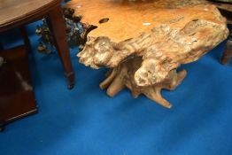 A live edge rootwood coffee table , max dimensions approx 120 x 120cm