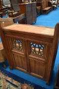 A Victorian Gothic Pine ecclesiastical bookstand/lecturn, approx dimensions. W84 H107cm
