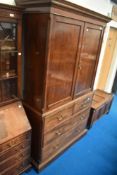 A 19th Century mahogany linen press