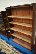 A 19th century stained frame open bookshelf , approx height 153, width 102cm