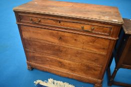 A French walnut chest of drawers, approx. Dimensions W112 H94 D53cm