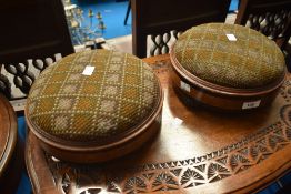 A pair of Victorian footrests, diameter approx 27cm