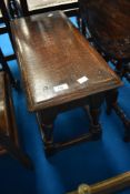 A traditional oak coffin stool