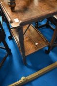 A late 19th or early 20th Century folding tea trolley