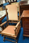A Victorian stained frame American style rocking chair