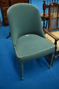A modern upholstered bedroom chair