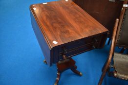 A 19th Century mahogany Pembroke table on William IV style platform base, width approx. 55cm