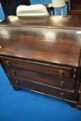 An early 20th Century stained frame bureau, width approx. 92cm