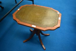 A reproduction Regency yew wood occasional table, approx 52 x 39cm
