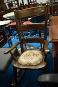 A traditional rocking chair