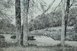 *Local Interest - Alfred Wainwright (1907-1991, British), pen and ink, 'Force Falls', Lake District,