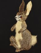 Ron Kay (20th Century School), mixed media, Two unusual faux fur animal collage portraits of a