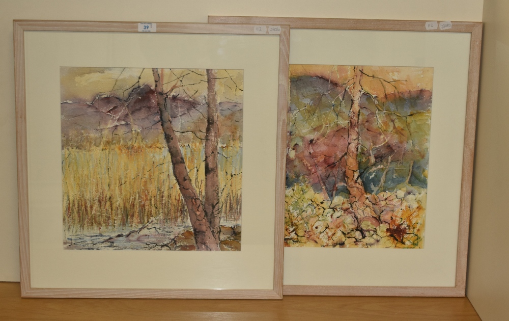 *Local Interest - Rose Brennand (Contemporary, British), watercolours, Two semi-abstract woodland - Image 2 of 6