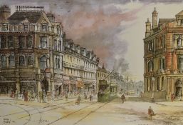 *Local Interest - Max Baker (20th Century), watercolour and print, Two illustrations titled '