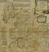 *Local Interest - After Emmanuel Bowen (1694-1767, British), print, 'An Accurate Map of the County