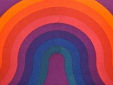 After Verner Panton (1926-1998, Danish interior design), textile panel, an undulating wave pattern