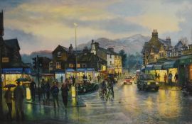 *Local Interest - After Graham Twyford (b.1956, British), coloured print, 'Ambleside by Twilight',
