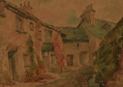 *Local Interest - M. Johnson (19th/20th Century, British), watercolour, 'Scarisbrick Yard,