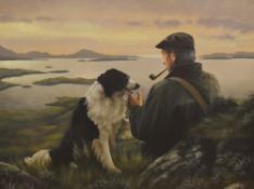 After Nigel Hemming (b.1957, British), coloured print, 'Unspoken Words', framed, mounted, and