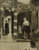 After Frank Sutcliffe (19th Century, photographer), photographic print, 'Girls Skaning Mussels', a