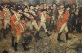 After Frank Craig (1874-1918, British), coloured print, 'Back from Battle, The return of the