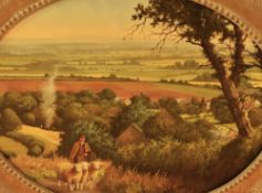 Peter Kotka (b.1951, British), oil on board, Two attractive countryside landscapes of 19th Century