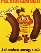 A collection of colourful vintage prints, to comprise a Colman's mustard poster, a 1970s 'For Mash