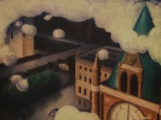 After Brian O'Doherty (1928-2022, Irish-American), coloured prints, Two illustrations - both