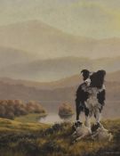 After Nigel Hemming (b.1957, British), coloured print, 'Border Country', a portrait of a Border