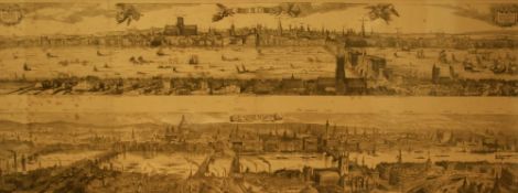 After Henry William Brewer (1836-1903, British), print, An annotated illustration of the city of