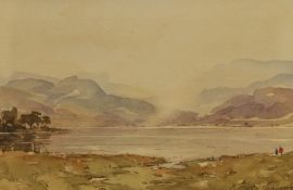 *Local Interest - R. Martin Tomlinson (20th Century, British), watercolour, 'Rising Mist', a Lake
