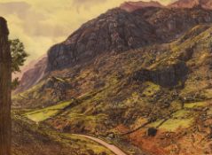 After Anthony ('Ginger') Cain (20th Century, British), coloured print, 'Cwm Glas, Llanberis Pass',