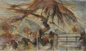 *Local Interest - George Cannon (b.1930, British), watercolour, 'Fell Foot Larch', Lake District,