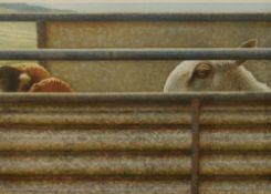After Alan Stones (b.1947, British), coloured print, 'Take Stock', of farming interest, signed and