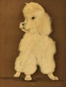 Ron Kay (20th Century), mixed media, Two faux fur animal collage portraits depicting a terrier and a