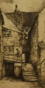 Peter Monks (20th Century, British), pencil on paper, 'Woreley Boat Steps', signed to the lower