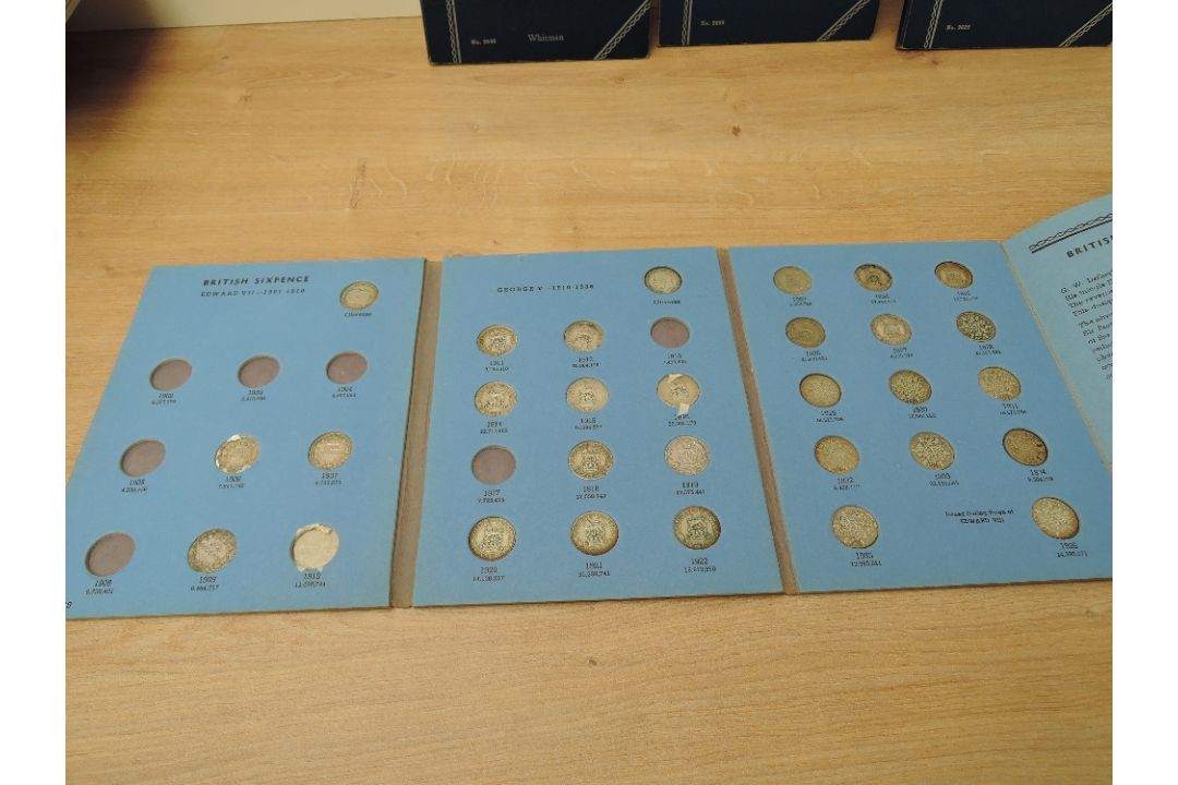 A collection of GB Silver & Cupro Nickel Coins, Three Pence to Half Crown, all in folders, pre 1920, - Image 11 of 14
