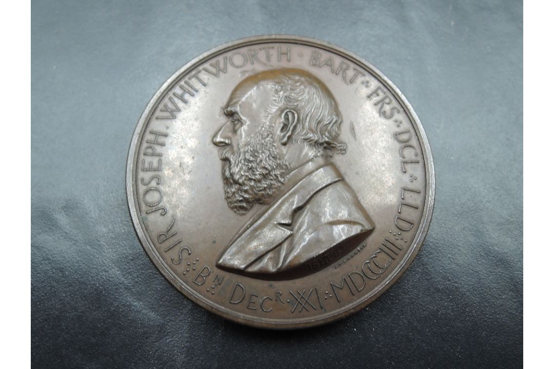 A Bronze JS & AB Wyon Medallion, Whitworth Scholarships 1868, A Difference of One Millionth of an - Image 2 of 2