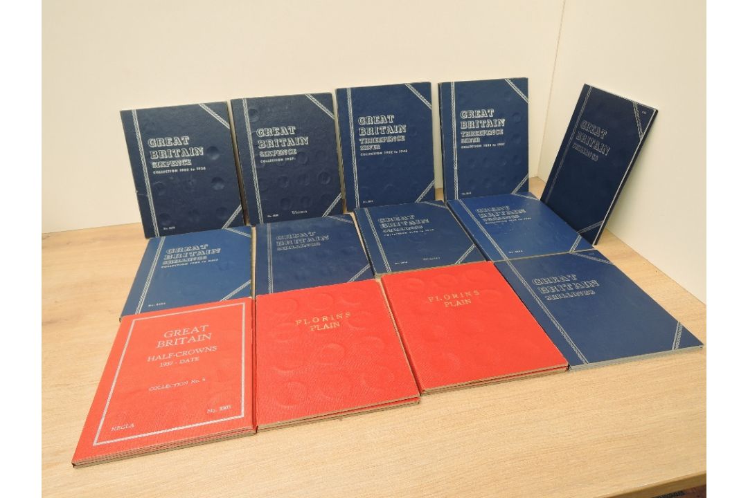 A collection of GB Silver & Cupro Nickel Coins, Three Pence to Half Crown, all in folders, pre 1920, - Image 1 of 14