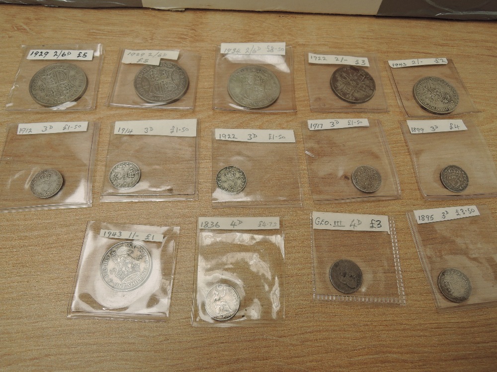 A collection of GB & World Coins including GB Silver 1929 x2 & 1934 Half Crowns, 1922 Florin, 1943 - Image 2 of 3
