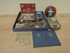 A collection of GB Coins including small amount of Silver 1923 & 1928 Half Crowns, Victorian
