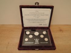 A Royal Mint 1996 United Kingdom Silver Anniversary Collection, Seven Coin Silver Proof Set, limited