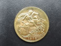A 1906 Edward VII Gold Sovereign, George & Dragon, Melbourne Mint, Westminster Mint Case and