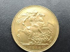 A 1918 George V Gold Sovereign, Sydney Mint