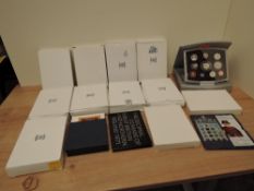 Fourteen Royal Mint Coin Year Proof Sets, 1971, 1994, 995, 1996, 1997, 1998, 1999, Executive 2000,