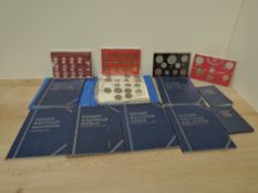 A collection of GB Coins in album and folders including Silver Sixpences, Florins, Half Crowns