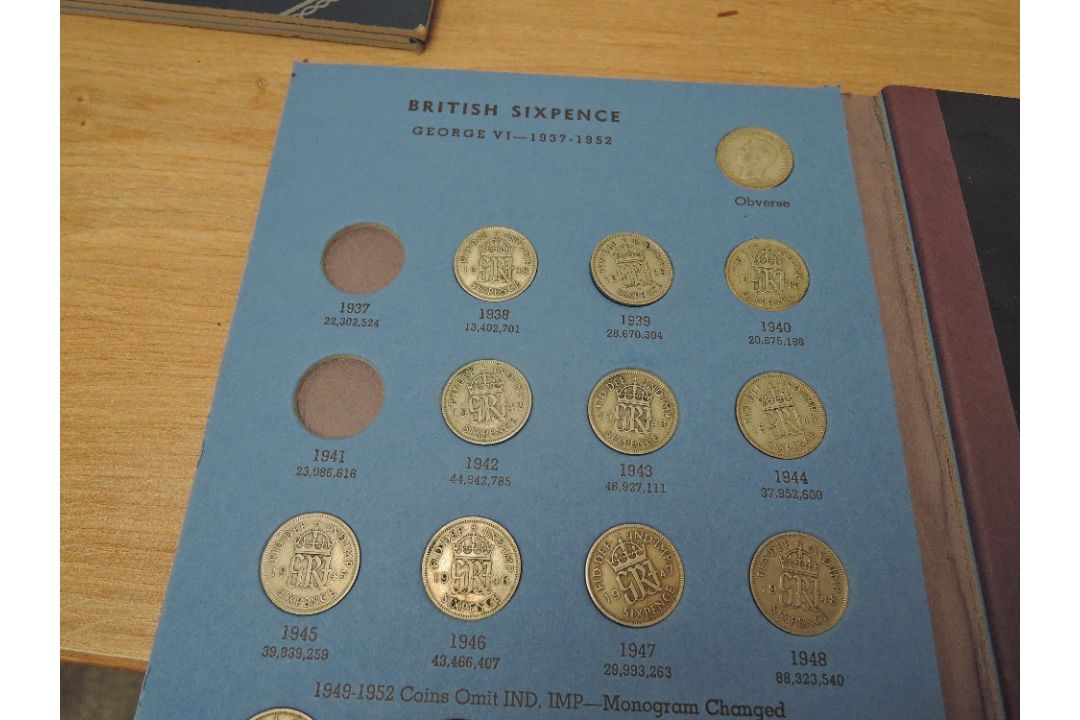 A collection of GB Coins in album and folders including Silver Sixpences, Florins, Half Crowns - Image 3 of 6