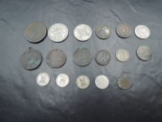 A small collection of GB Coins including 1678 Charles II Scottish Bawbee and a 1797 George III