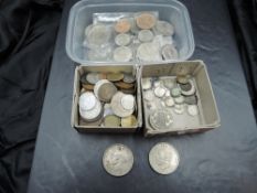 A collection of GB & World Coins, GB includes 1683 Charles II Silver Threepence holed, Queen